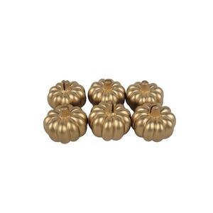 Kate Aspen Gold Pumpkin Place Card Holders Fall Thanksgiving Set of 6